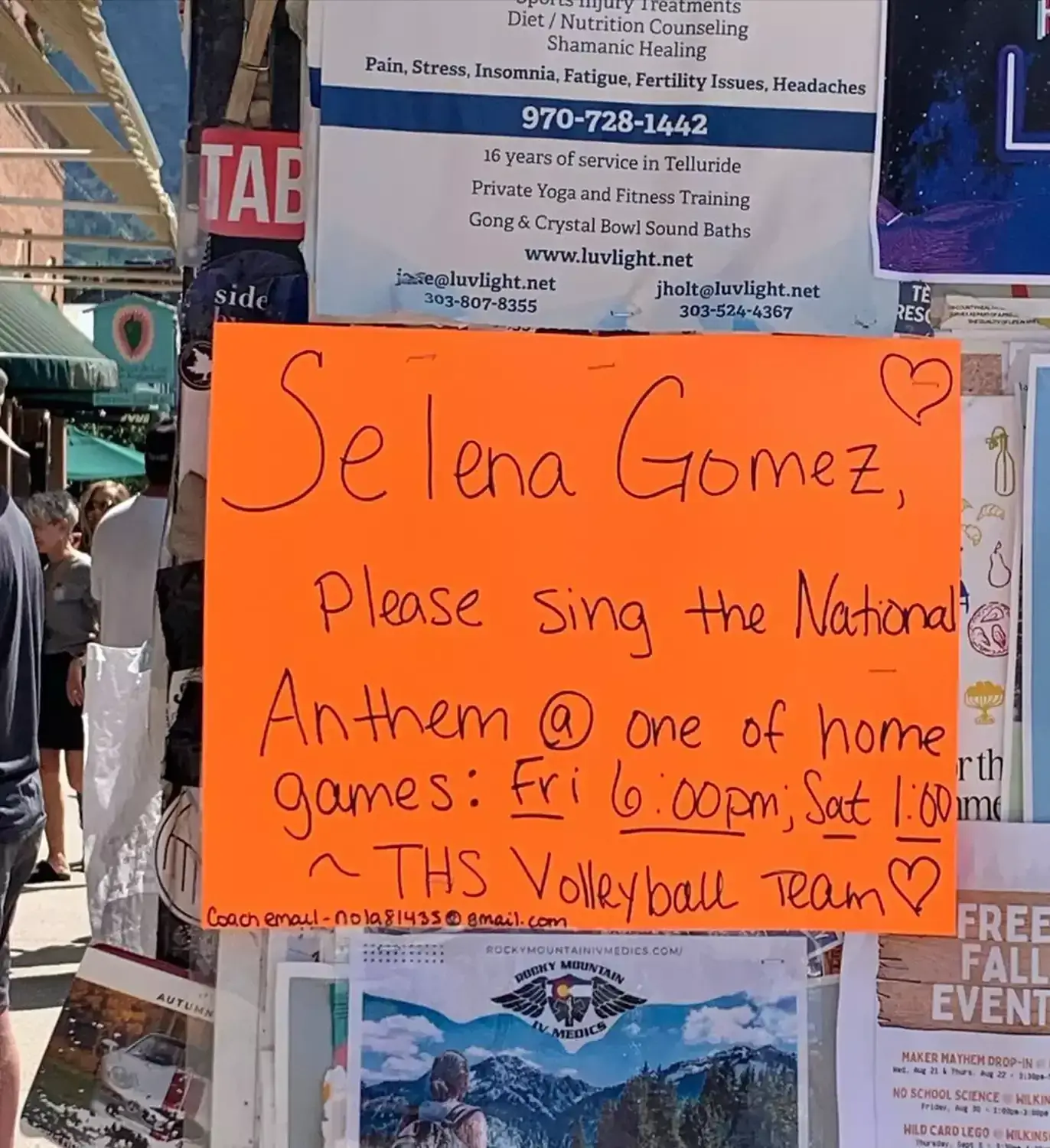 Selena Gomez surprises high school volleyball team after they ask her to sing at game: 'I saw the sign' Related images #12
