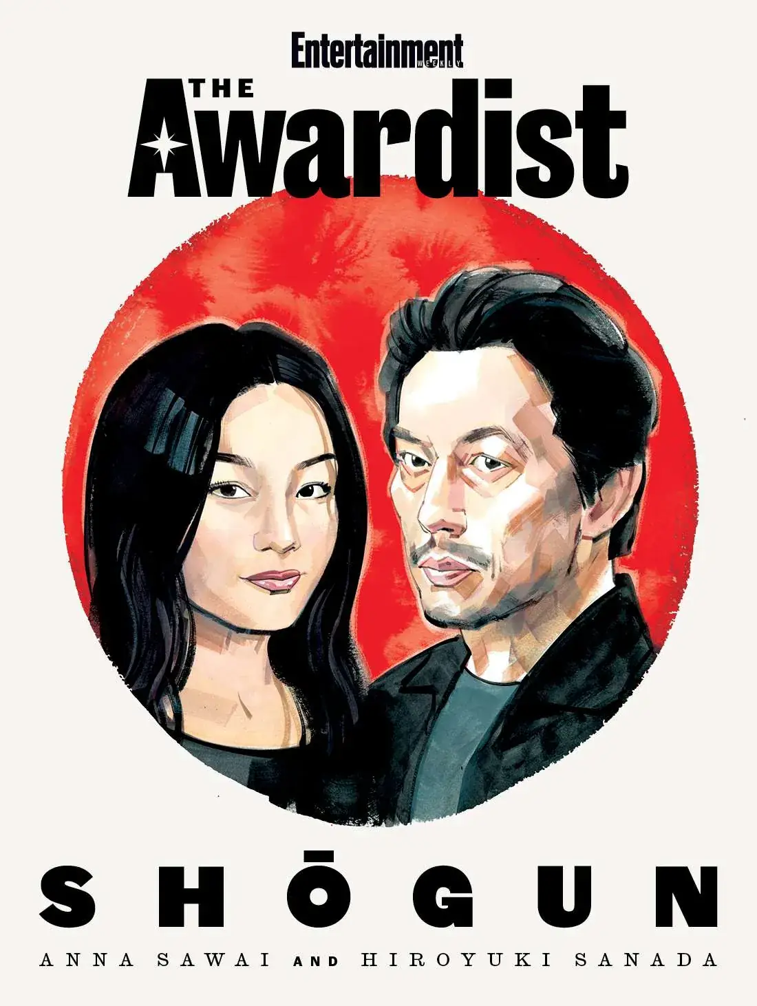 Shōgun stars Anna Sawai and Hiroyuki Sanada, Emmy nomination predictions, and more in EW's The Awardist Illustrations
