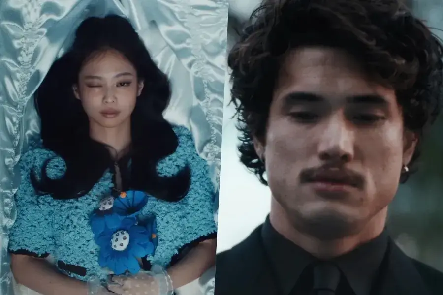 Watch: BLACKPINK’s Jennie Sings Through A “Love Hangover” With Dominic Fike In New MV Starring Charles Melton 그림