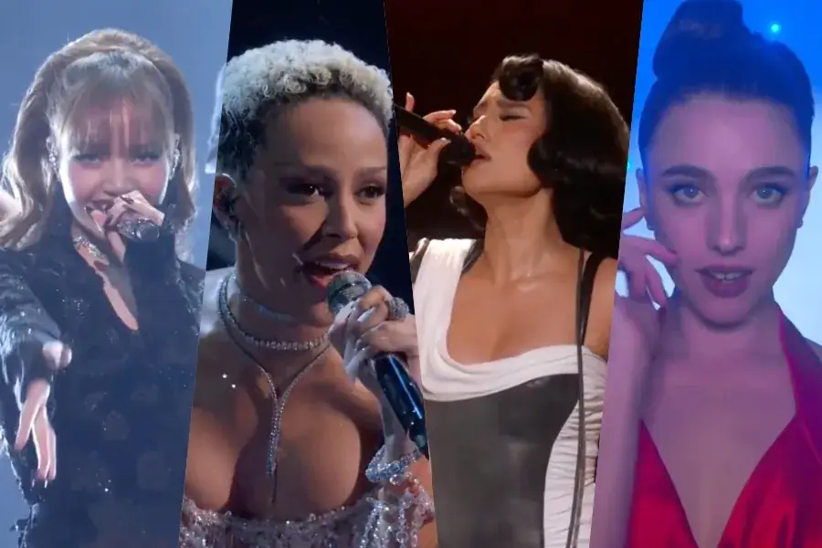 Watch: BLACKPINK's Lisa Stuns In James Bond Tribute Alongside Doja Cat, RAYE, And Margaret Qualley At The Oscars 그림